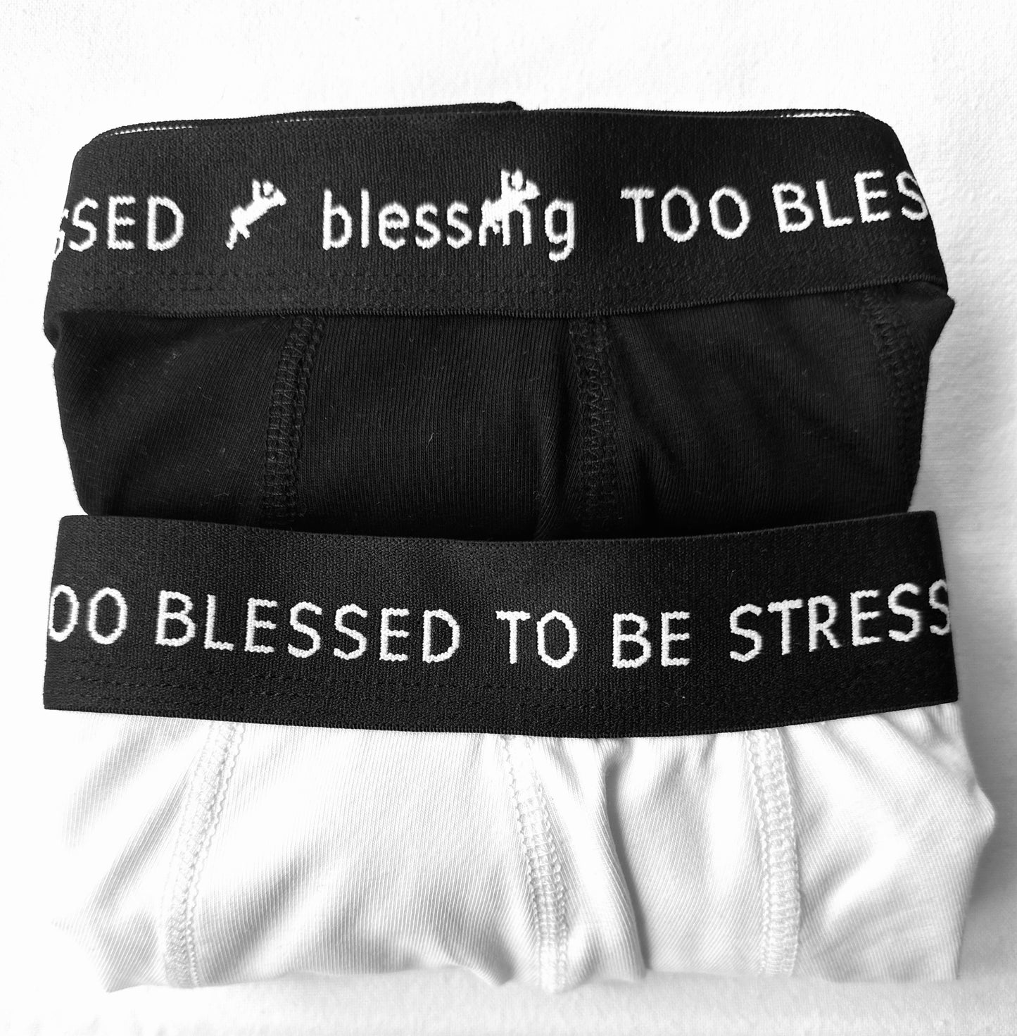 Set Boxershorts Herren (2 Stück, schwarz und weiß)